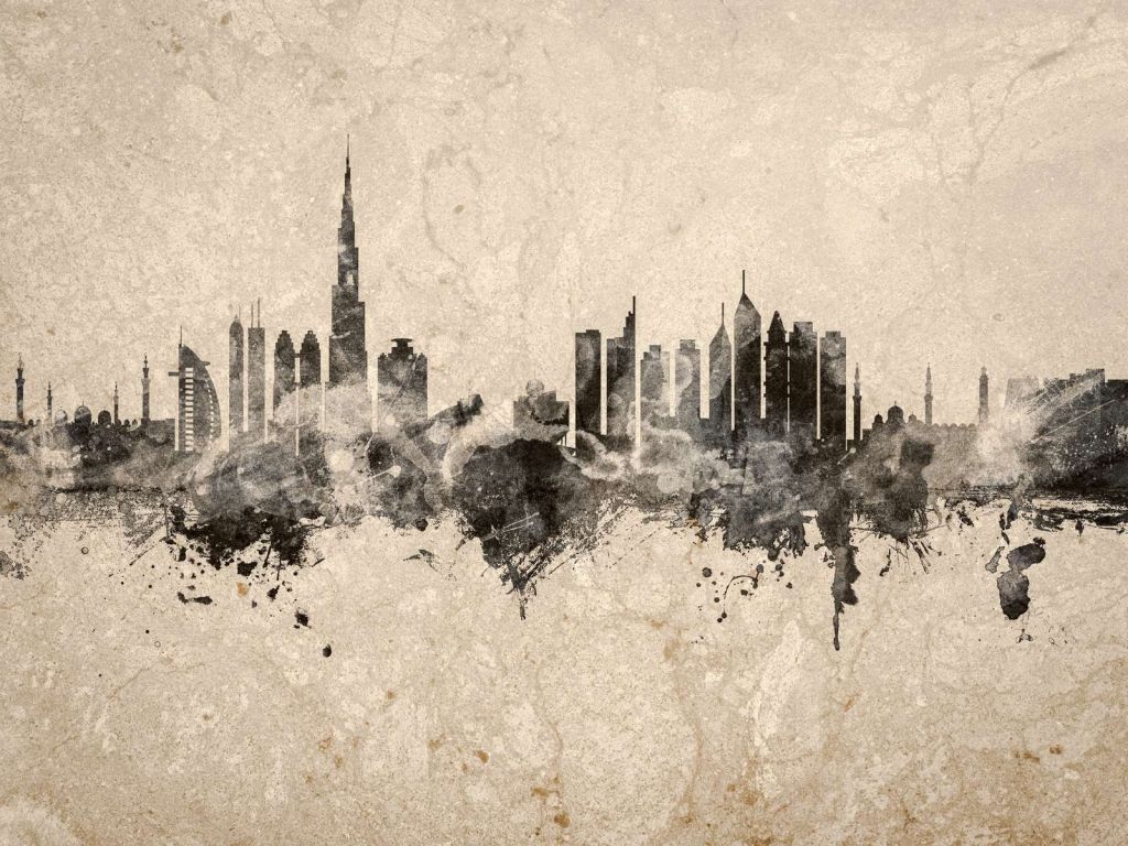 Aquarelle skyline, Dubaï