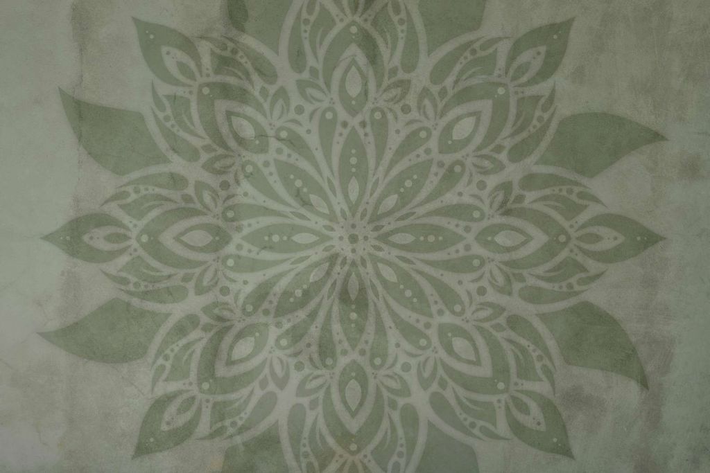 Mandala vert vintage