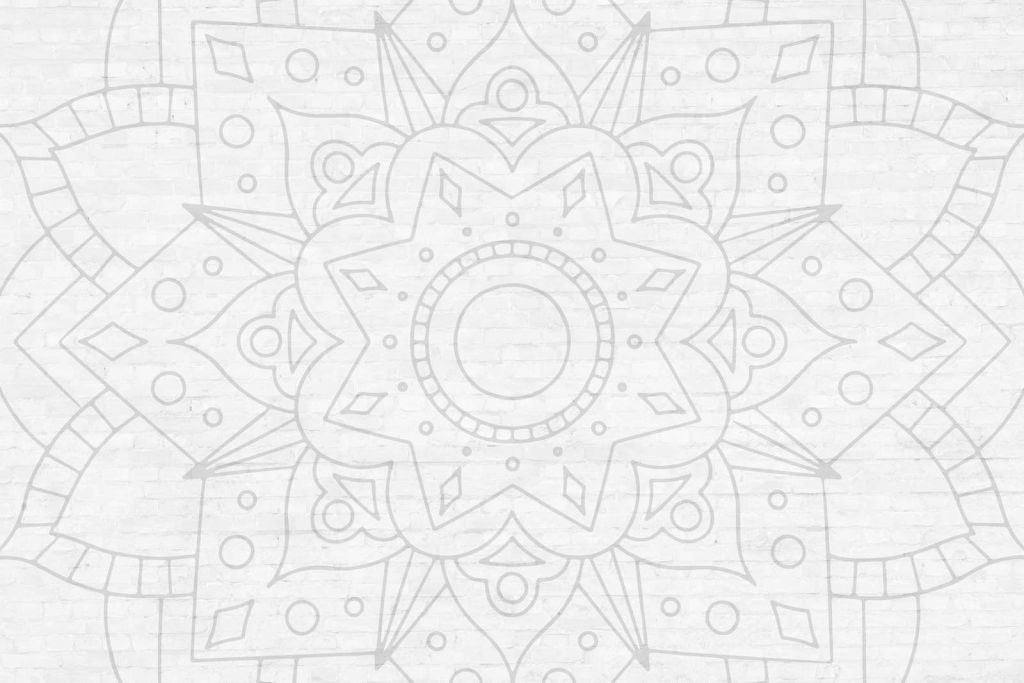 Mandala géométrique gris