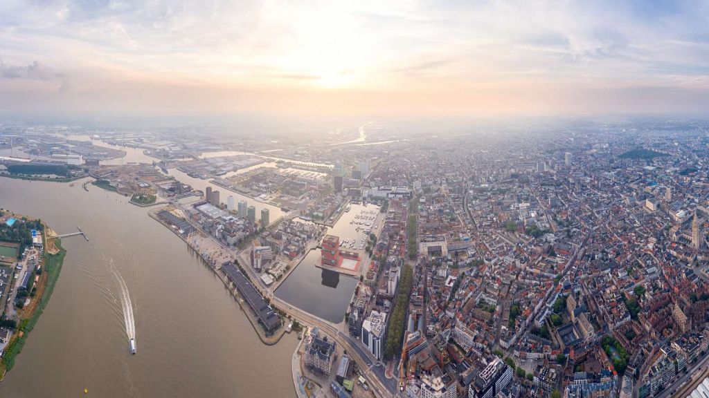 Photo aérienne Escaut Anvers